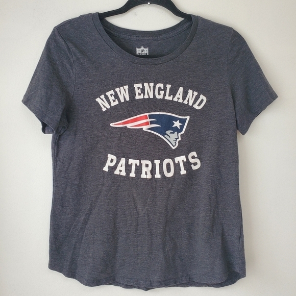 NFL Team Apparel New England Patriots Grey T-Shirt Women's Medium - Picture 1 of 6
